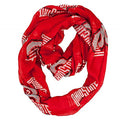 NCAA Indiana Hoosiers Sheer Infinity Scarf - 70 Inch Team Logo Fashion Accessory - Ohio State Buckeyes Variation