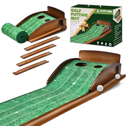 Extra Large Indoor Golf Putting Green Mat with Ball Return - Practice & Improve Accuracy