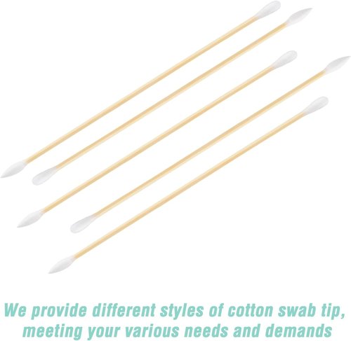 BOOSTEADY Cotton Gun Cleaning Swabs - 6 Inch with Durable Bamboo Handle | Choose Your Tip