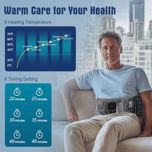 HONGJING Red Light Heating Decompression Belt with Electric Pump for Back Pain Relief