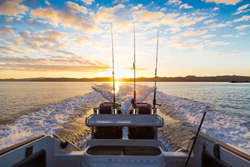 Marine Stainless Steel 4-Rod Boat Fishing Rod Holder for Watercraft
