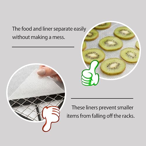 Silicone Dehydrator Sheets 13-Inch Reusable Mesh Mats for Food Drying - 10 Pack