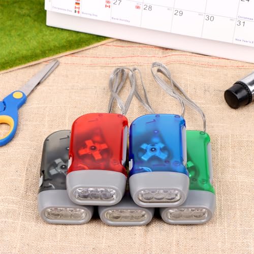 60 Pcs Hand Crank LED Flashlights - Emergency Portable Safety Lights for Camping Hiking