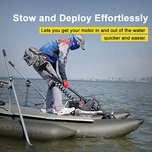 Haswing Cayman 12V 55lb Bow Mount Electric Trolling Motor for Bass Fishing Boats