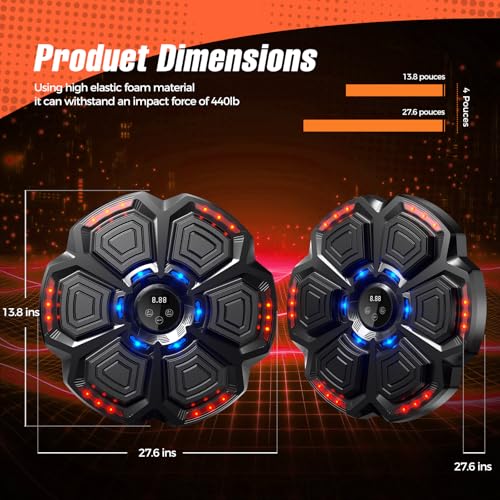 Boxing Machine with 9 Modes and Bluetooth | Includes 2 Ergonomic Gloves
