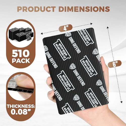 Black 4x6 Trading Card Shipping Protectors 510 Pack - Sports Card Sleeves