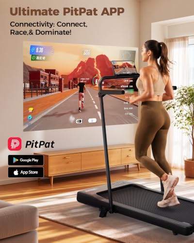 Superun Metallic Black Walking Pad Treadmill with 6% Incline, 2.5HP, Supports 300 lbs