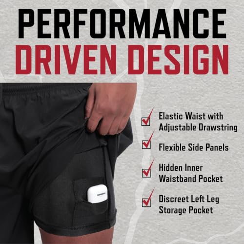 Rothco Army PT Shorts - XX-Large Black Tactical Workout Shorts