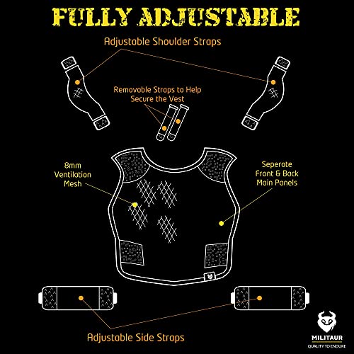 MILITAUR Small Black Adjustable Ventilation Vest for Tactical Airflow