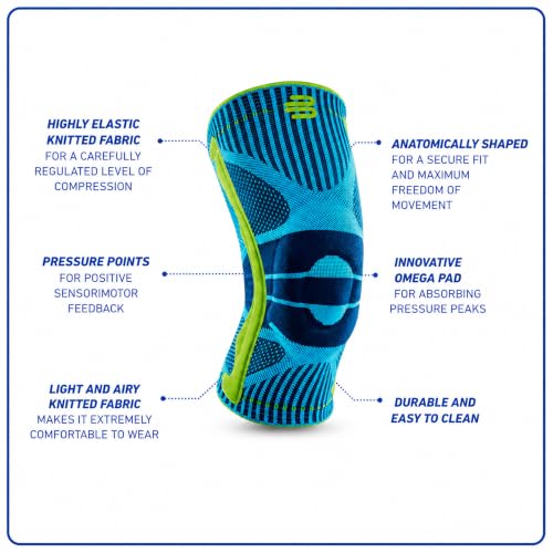 Bauerfeind Sports Knee Support Knee Brace - Medium Black for Pain Relief & Stabilization