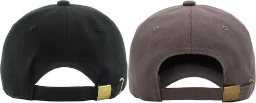 KBETHOS Classic Low Profile Cotton Baseball Cap - Adjustable Unconstructed Dad Hat in Black & Dark Gray