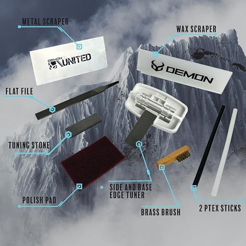 Ski & Snowboard Tuning Kit with Wax, Brush, Iron & Tools - Made in USA