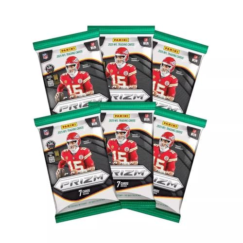 2025 Panini NFL Prizm Football Trading Card Mega Box Purple Pulsar Parallels