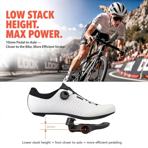Black Look KEO Compatible Road Bike Pedals Clipless Set for Beginners