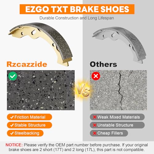 Black Golf Cart Brake Maintenance Kit for EZGO TXT PDS 1997+ Electric Models