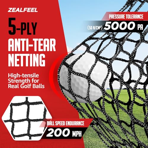 Golf Practice Net 10x7 ft with Chipping Net & Accessories for Backyard Training