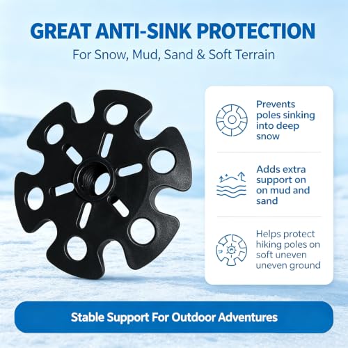 10 Pack Snow Basket Replacement for Trekking and Ski Poles