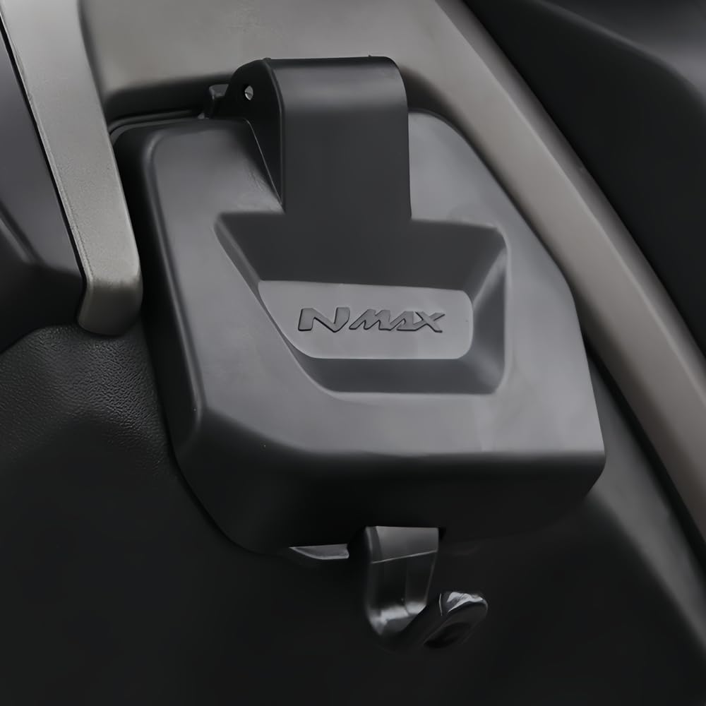Scooter Accessories Front Storage Box Cover for NMAX N-MAX 155 125 NMAX155 NMAX125 V3 2025-2026, ABS Plastic Tool Case Lid Upgraded Left Side Pocket Cover Cap, Direct Fit Replacement (Black)