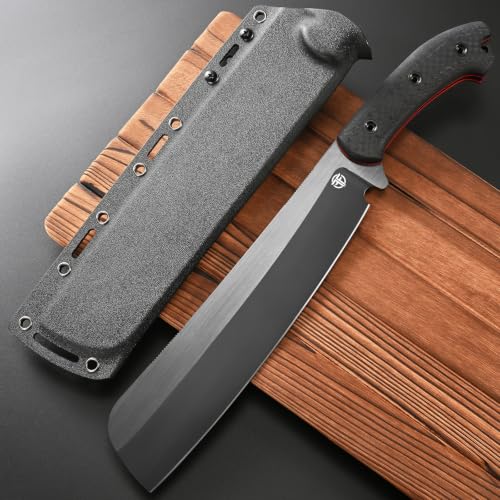 CCFFCC Black Fixed Blade Knife DC53 Steel Full Tang Camping & Hunting Knife