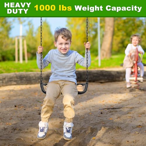 Black 100-Inch Swing Chain Set - Heavy Duty Plastic Coated Hanging Chains, 2 Pack