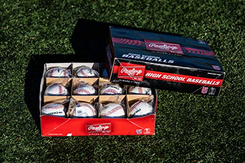Rawlings NFHS Official High School Baseballs 12 Pack R100-H3 White