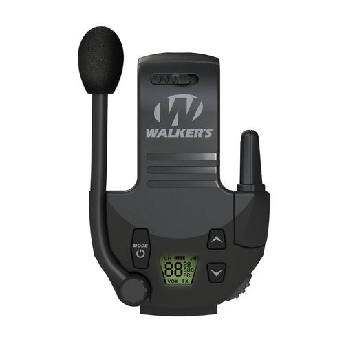 Walker's Tactical/Hunting 2-Mile Range Walkie Talkie Compatible with Razor Muffs Bundle with Heavy-Duty Carabiner (2 Items)