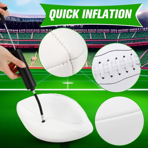 Seenelling Size 7 Autograph Footballs - 12 Pack White Synthetic Leather for Autographs & Training