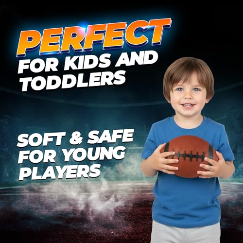 PlayBolt Brown 6-Inch Mini Inflatable Footballs for Kids - Pack of 5