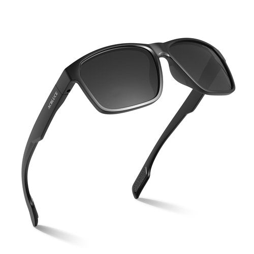 ACBLUCE Mens Polarized Sunglasses for Womens Driving Fishing Running Sunglasses for Travel Hiking Beach Travel Fashion Black Glasses