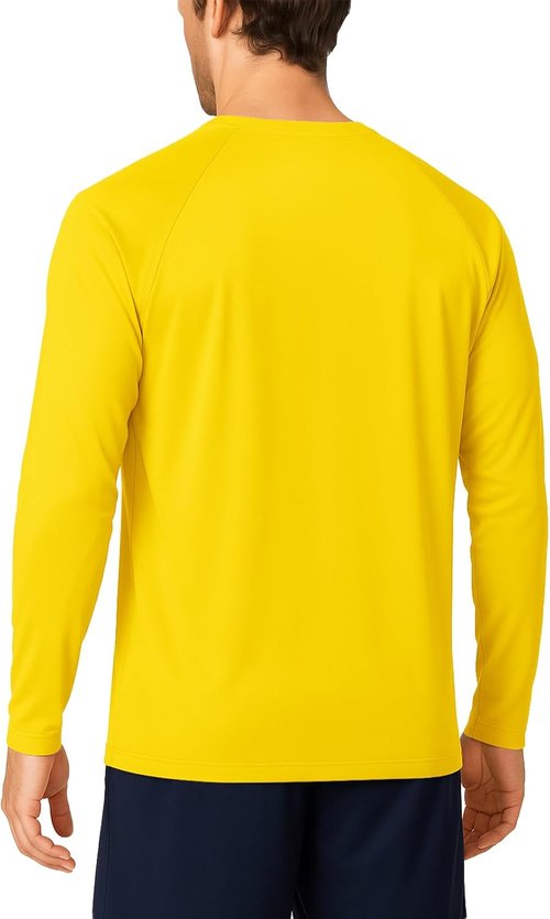 NEYOUQE Men's UPF 50+ Sun Protection Long Sleeve Rash Guard | Lightweight Quick-Dry Swim Top