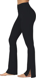 Sunzel High Waisted Flare Leggings - Tummy Control Bootcut Yoga Pants for Women | Split Hem Design
