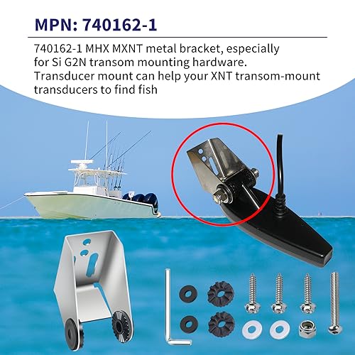 Marine Transom Bracket for XNT Transducer - Stainless Steel Mounting Hardware
