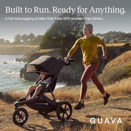 Guava Roam All-Terrain Jogging Stroller with Compact Fold & 3D Nesting Technology