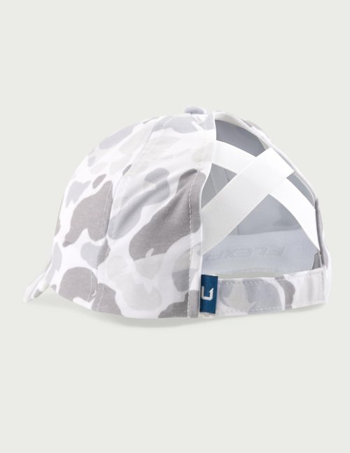 HUK - Womens Pony Tail Ball Cap, Versatile Elastic Ponytail Opening, Breathable, and Stylish, White, One Size