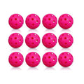 Kerozoo Neon Pink Pickleball Balls Outdoor Indoor 40 Holes -TPE Material Durable High Bounce USAPA Approved - True Flight Tournament Pickleballs - 12Pack - Gifts for Dad, Mom, Players, and Friends