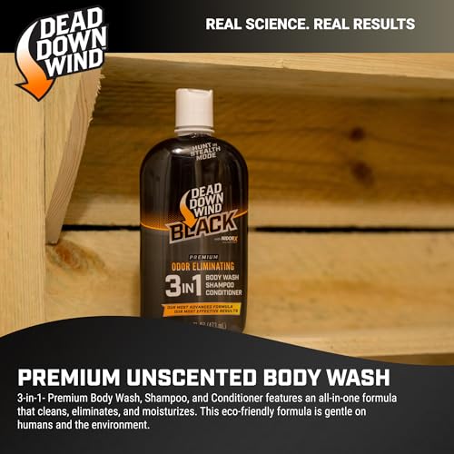 Dead Down Wind 3-Piece Hunting Scent Eliminator Kit - Field Spray, Body Wash & Laundry Detergent