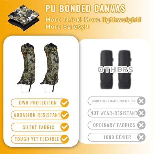 SPIKA Strike Snake Gaiters Biarri Camo Large Waterproof Leg Protection for Hiking