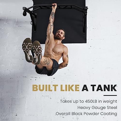 48-Inch Wall-Mounted Pull Up Bar with Pulley System - Multi-Grip Exercise Equipment