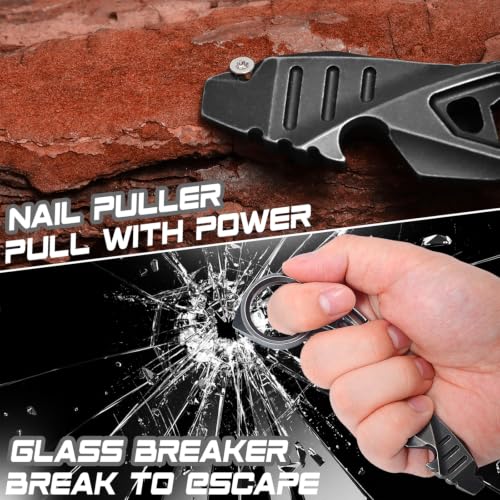 Blackwash Titanium PryMate Multitool with Glass Breaker & Bottle Opener - Versatile EDC Tool