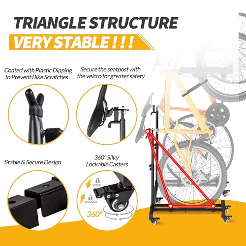 Sttoraboks 2 Pack Vertical Bike Racks for Garage, Fits Bikes Up to 29"
