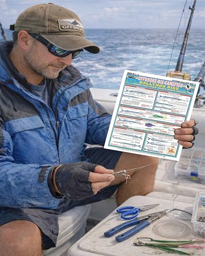 Waterproof Fishing Rigging Chart Set - Beginners Guide for Freshwater & Saltwater