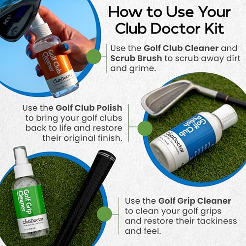 Golf Club Care Kit - Clean, Polish & Restore Irons, Drivers, Putters