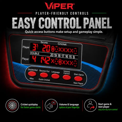 Electronic Soft Tip Dart Board - 15.5 Inch Regulation Size with 43 Games