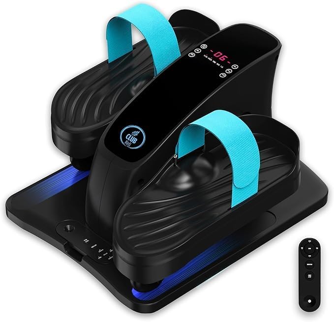 Under Desk Elliptical Machine - Electric Pedal Exerciser for Seniors & Adults | 12-Speed Quiet Leg Workout