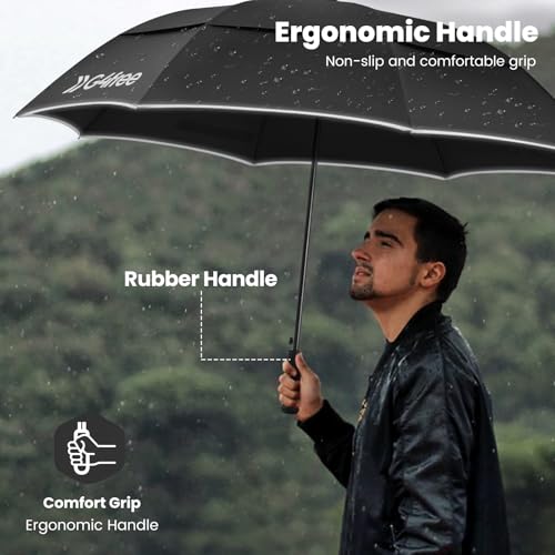 G4Free 62-Inch Full Carbon Fiber Golf Umbrella - Black