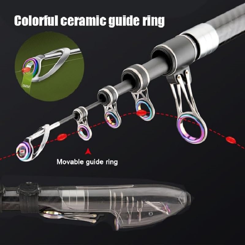 16.4 ft Telescopic Surf Fishing Rod Carbon 1-7oz 15-40lb Spinning Lake Beach