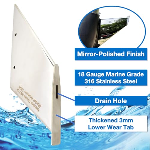 Heurofosh Skeg Guard for MerCruiser Bravo 1 & 3 Stainless Steel 27051 Replacement