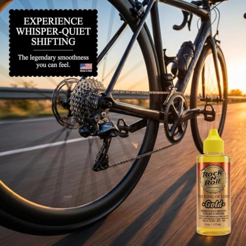 Rock N Roll Gold Bike Chain Lubricant 4oz - Pack of 12, All-Purpose Bike Lube for Mountain & Road Bikes