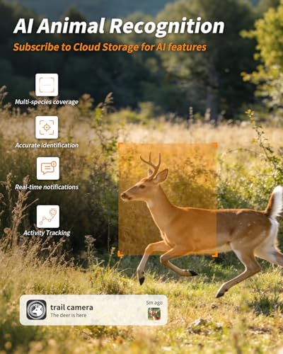 Loatos 2-Pack Cellular Trail Camera with 2K HD Live Streaming, Night Vision, Solar Power, Waterproof IP66