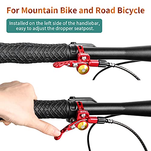 Black Bike Dropper Post Lever | Mountain and Road Bike Remote Control